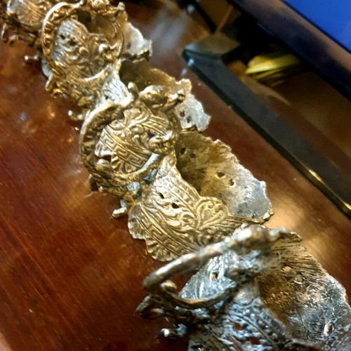 Vintage glass holders used with ornate design