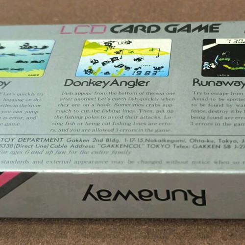 Gakken Runaway LCD Card Game like new, complete in box