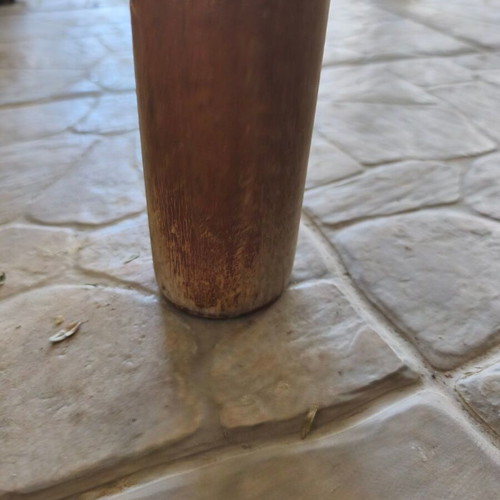Wooden extendable round dining table used