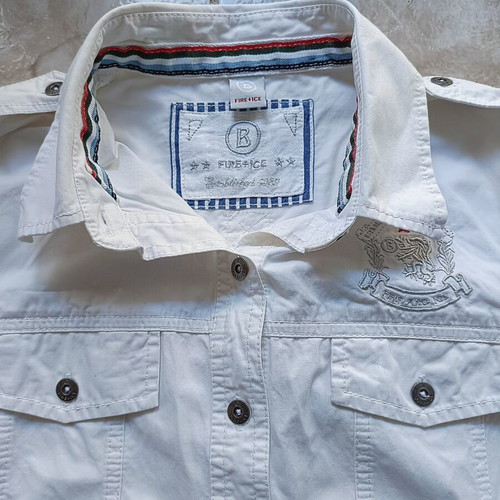Bogner Fire + Ice white shirt dress like new, size S