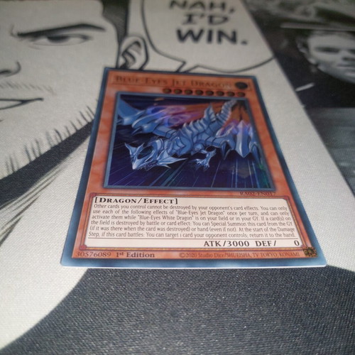 Blue-Eyes Jet Dragon card like new, 1st Edition, 3000 ATK