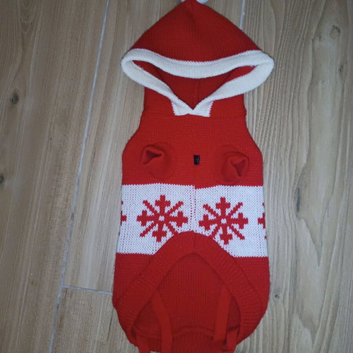 Dog sweater with hood for small breeds new
