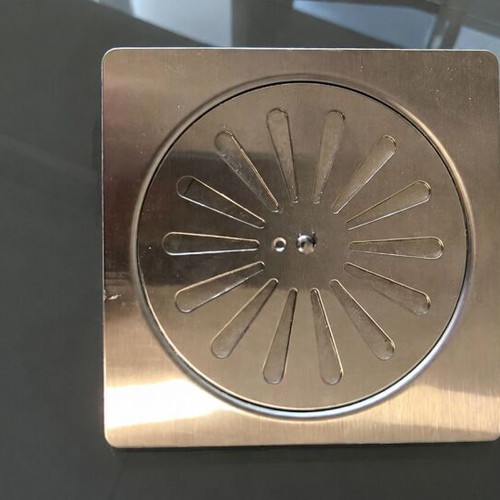 Stainless Steel Floor Drain Grate 12x12 cm with Rotating Closure new