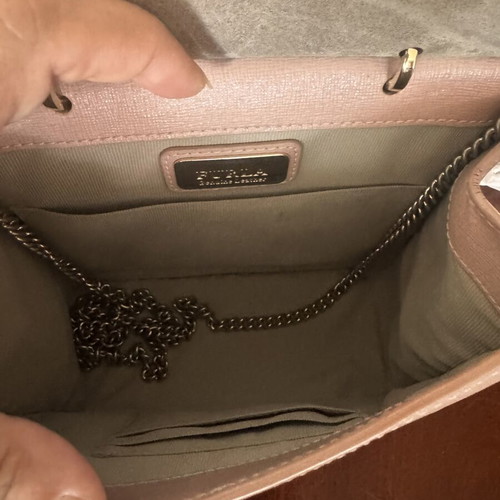 Furla Julia shoulder bag, beige and pink