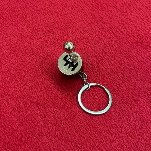 Car shifter keyring 6-speed black, new