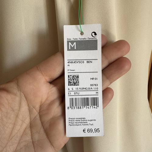 Benetton dress new with elastic waist and sequined skirt