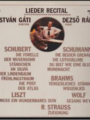 Lieder Recital vinyl LP album used, classical music