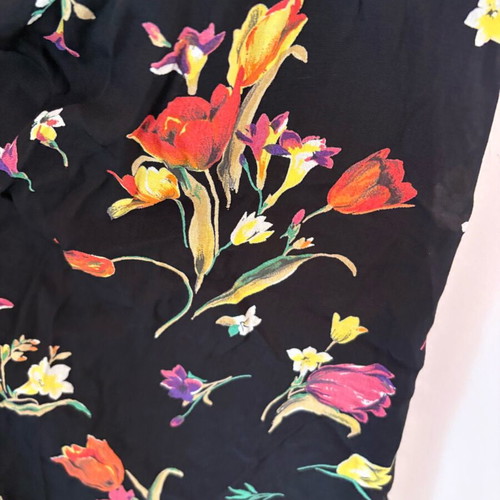 Women's long floral dress like new with crisscross back strap