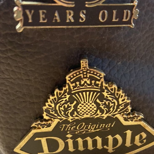 Dimple leather collectible pouch like new, height 20 cm