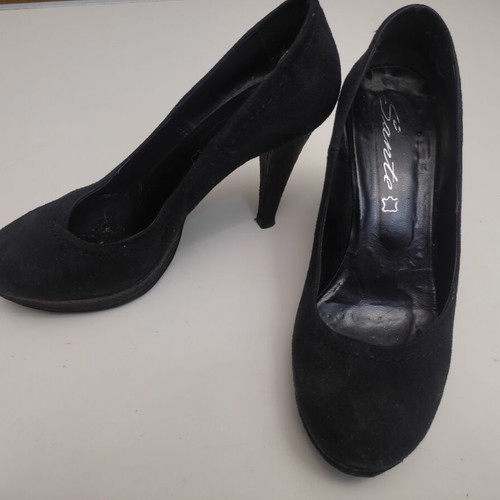 Sante black high heels like new, size 39