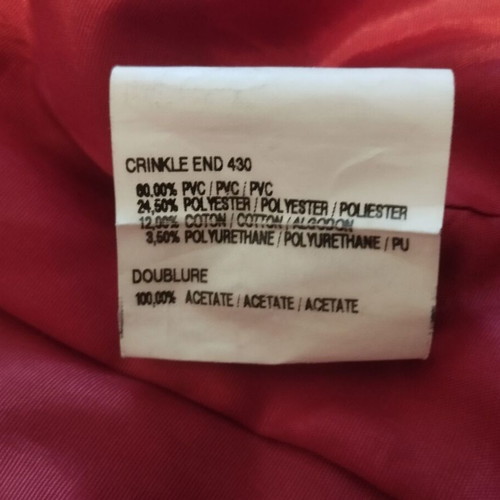 Morgan synthetic leather trench coat used, red, size M