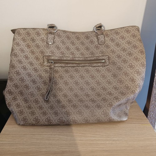 Guess large shoulder bag used, brown beige