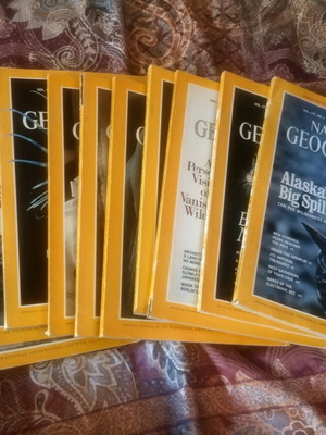 Vintage σετ περιοδικών National Geographic, 10 τεύχη από το 1990