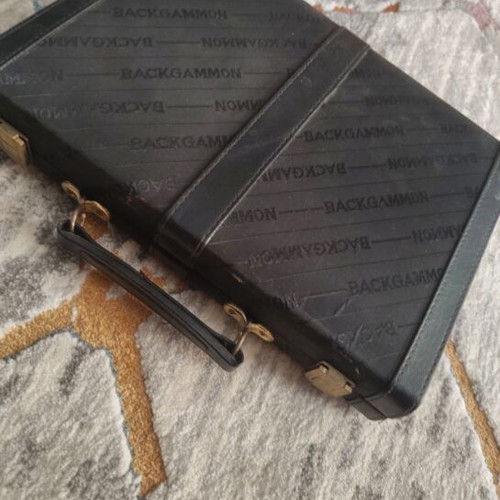 Backgammon in leather case like new