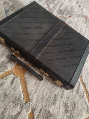 Backgammon in leather case like new