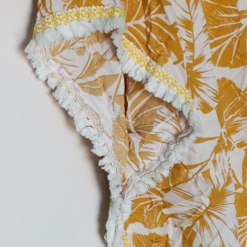 Blouse Simple Fashion like new, white and orange, one size