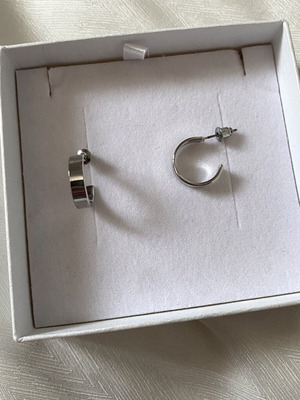 Stainless Steel Hoop Earrings new, silver