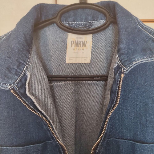 Pink Woman denim jumpsuit like new, size M, beige