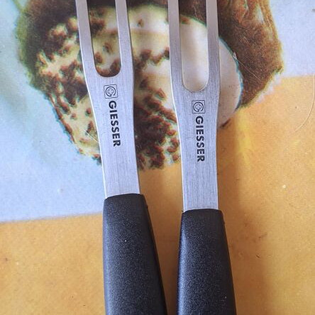 German meat forks set of 2, stainless steel