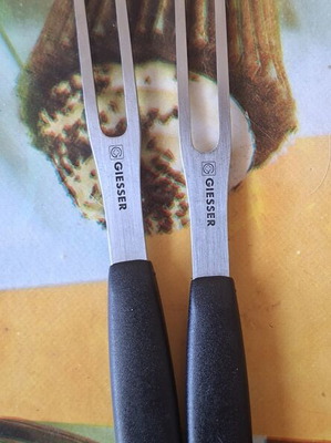 German meat forks set of 2, stainless steel