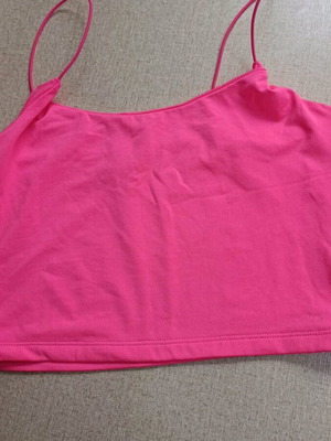 Fuchsia crop top with straps Tally Weijl new XS