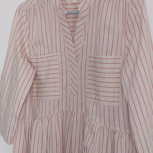 QS by S.Oliver cotton dress, size Large, beige and brown