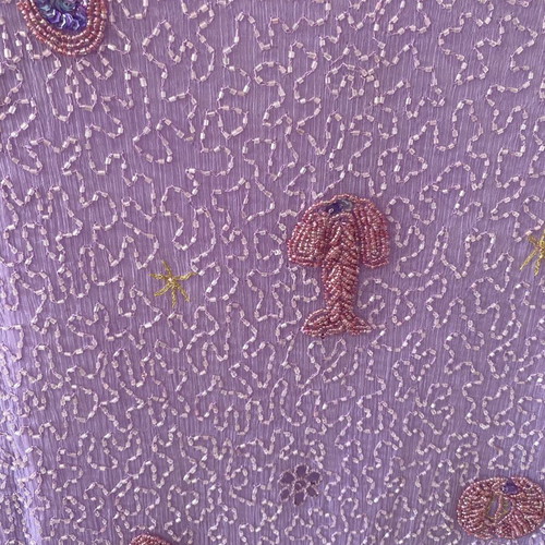 Evening dress Medium with embroidery, purple