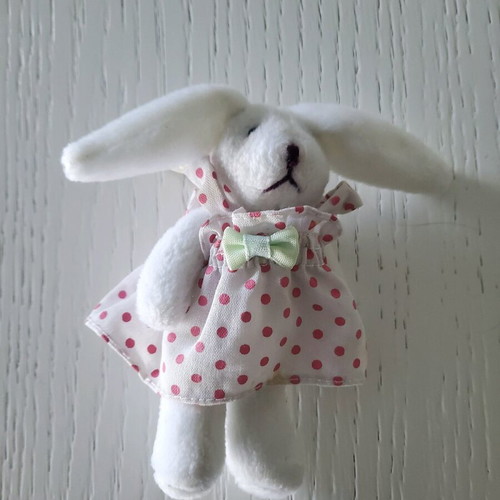 Mini stuffed bunny and polar bear like new