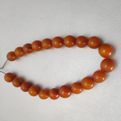 Komboloi mastic 21 beads vintage metal part used