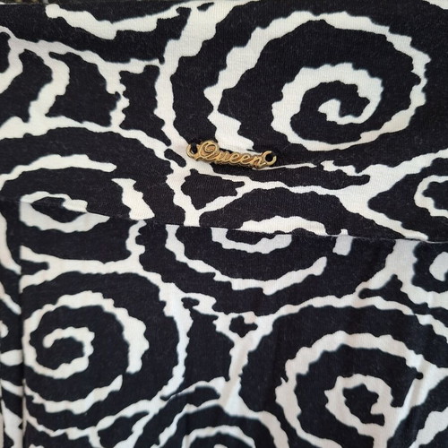 Maxi skirt like new, black and white, Queen Fashion, viscose