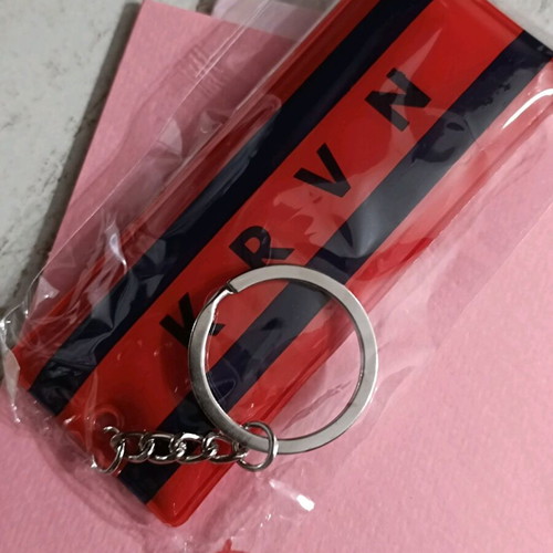 Karavan keychain new, red with free sticker