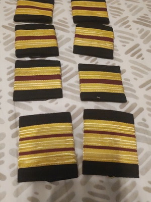 Military shoulder insignia used with two and three bars