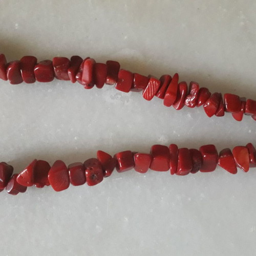 Coral red necklace used