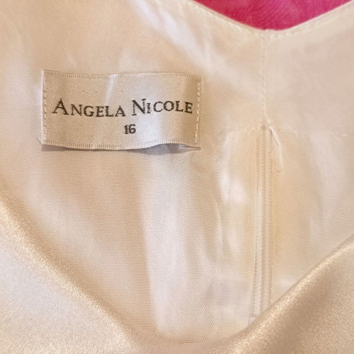 Satin Top Angela Nicole like new, white elegant evening wear
