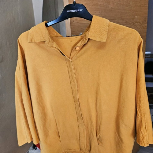 Attrattivo linen shirt new small mustard
