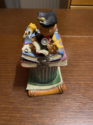 Collectible Bear Piggy Bank and Jewelry Box, like new