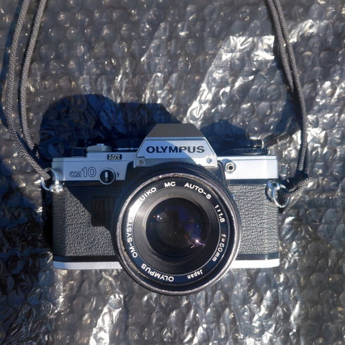 Olympus OM-10 film camera with Zuiko 50mm f/1.8 lens