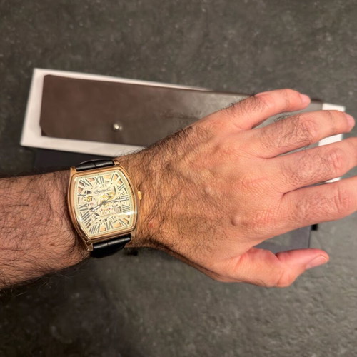 Ingersoll Tonneau Automatic Skeleton 43mm brand new, gold