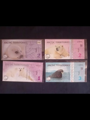 Fantasy Arctic Territories Polymer Notes, pack of 4