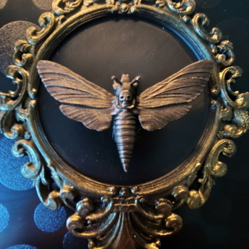 Baroque dark wall art 3D printed, hand-painted, new