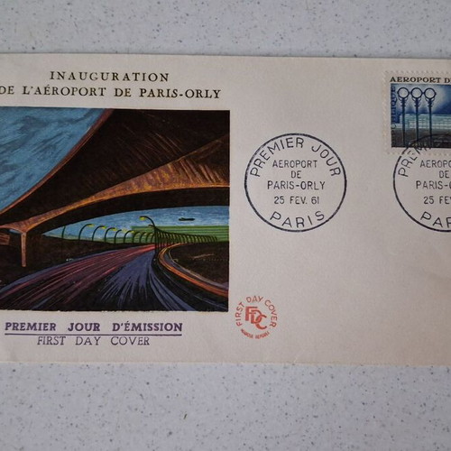France 1961 First Day Cover Inauguration Paris-Orly Airport new