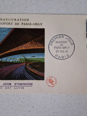 France 1961 First Day Cover Inauguration Paris-Orly Airport new