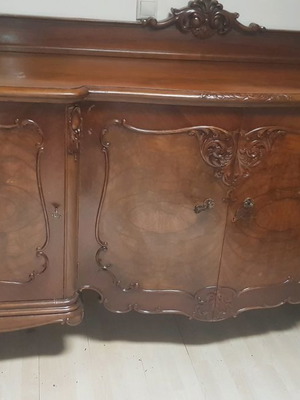 Handmade buffet used, solid walnut wood