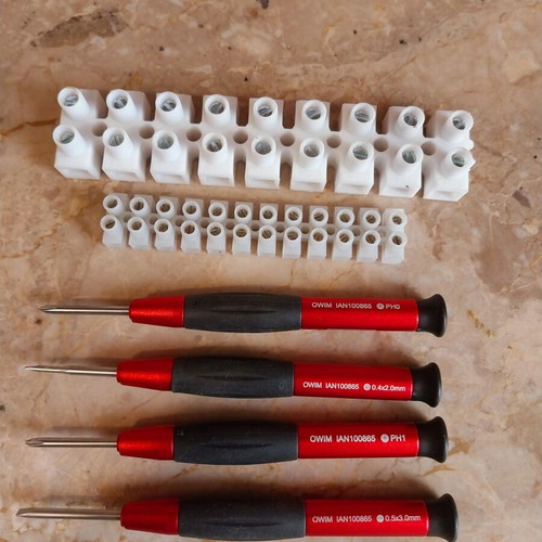 Powerfix Profi Precision Screwdriver Set with 2 Electrical Terminal Blocks new