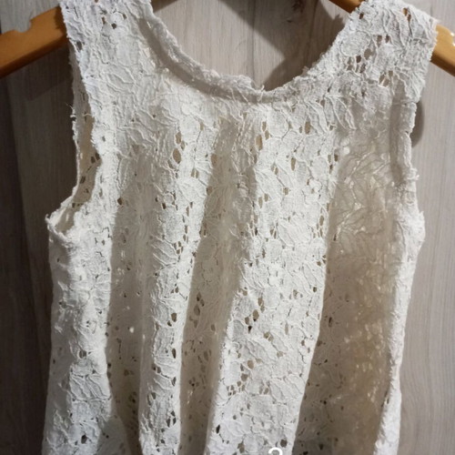 Lapin House lace blouse with bows for 3-4 years like new, cream