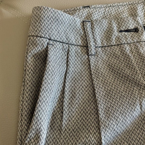 Benetton women's office pants gray micro-houndstooth like new, size XL