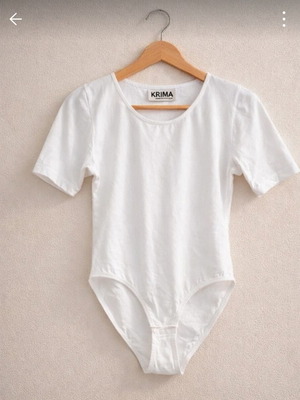 100% Cotton Bodysuit like new, white, size L