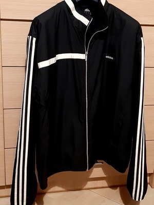 Μπουφάν Adidas by Adi Dassler 2XLarge, μαυρο με λευκό, αδιάβροχο με επενδύση, σαν καινούριο