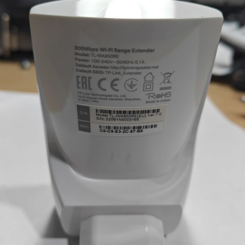 TP-Link TL-WA850RE Wi-Fi Range Extender 300Mbps like new