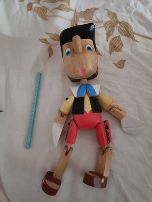 Pinocchio wooden toy like new